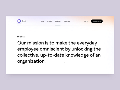 Omni - About Us - v3 about about us about us page ai ai design ai tool chrome extension chrome extension landing knowledge knowledge base knowledge management landing landing page omni story team web