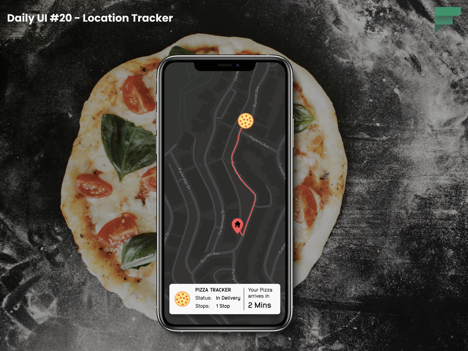 Example of Daily UI #020 - Location Tracker