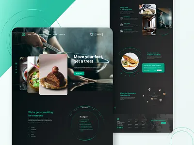 Food Restaurant Landing Page black chef clean dark dribbble shot food landing page meal restaurant typography ui ux web design web template website