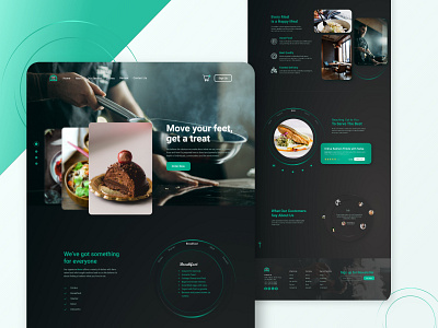 Food Restaurant Landing Page black chef clean dark dribbble shot food landing page meal restaurant typography ui ux web design web template website