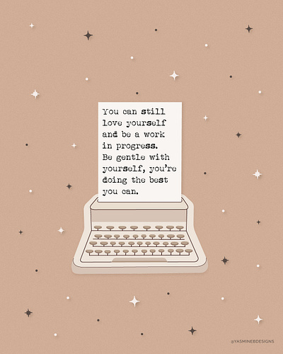 Creative Inspiration № 8 - Lettering Collection designinpiration digitalart illustration illustrator mondaymotivation motivational quotes quotes selfcare selflove typewriter typography workinprogress