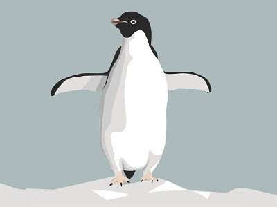 Happy Penguin design illustration painting vector