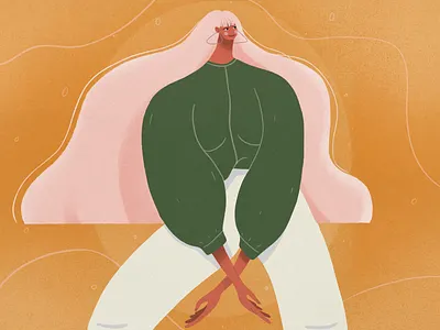 Portrait 2d art character characters design digital illustration digitalart flat illustraion illustrator procreate shape texture woman