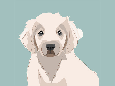 Sad Puppy design illustration painting vector