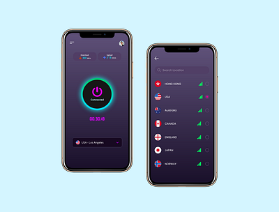 VPN App android app branding design graphic design icon illustration logo typography ui ux vector web