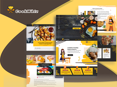 CookWhiz Web Design android app app design branding cook cook app design design app design website figma figmadesign illustration recipe ui ui ux design ui design ui ux web uiux web app web design website