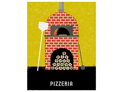 Pizzeria graphic design illustration
