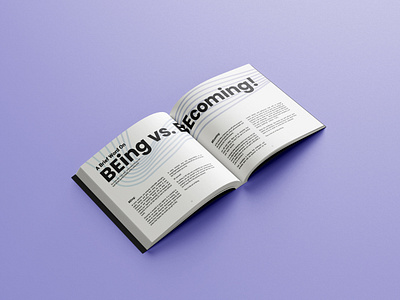 BEing vs BEcoming book bookdesign booklet layout layout design layoutdesign typesetting typography