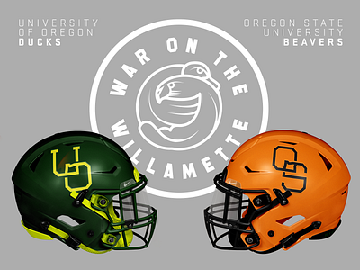 War on the Willamette branding college college football college sports football ncaa oregon pdx pnw portland rebrand rebranding sport sports sports branding sports design sports logo uniform uniform design uniforms