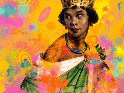 Rainha Nzinga autodesk ilustration poster poster design scketch scketchbook