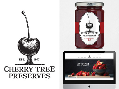 Cherry Tree Preserves rebrand brand brand design branding design graphic design icon illustration logo logo design packaging packaging design rebrand redesign student typography university web web design website website design