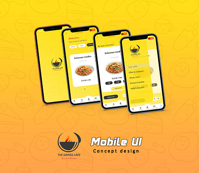 The Dinner Cafe Mobile UI (concept design) branding design ui ux