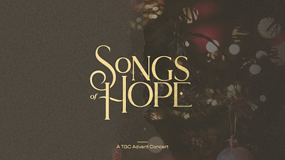 Songs of Hope: Advent Concert 2020 advent branding christian christmas church concert event gold gospel grain holiday live logo logotype music star type typography xmas