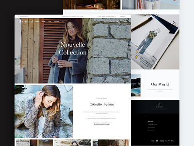 Hartford Website agence design dnd ecommerce essentials hartford home magento mobile responsive sketch ui wear website