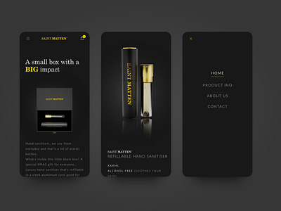 Dark landing page - Mobile dark landing page dark mode mobile responsive product landing page ui ui ux uiux webdesign