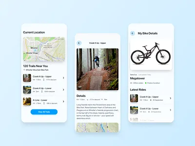 Biking Assistant App app bike bike app design interface ios mobile mobile app mobile app design mobile ui mountain bike product product design prototype ui user experience user interface ux web