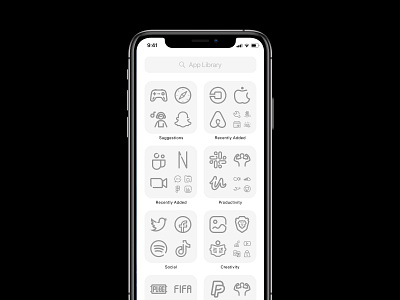 iOS 14 Premium Icons concept design logo vector