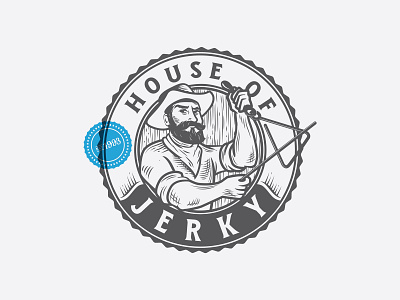 House of Jerky - Logo Refresh beef brand butcher jerky kitchen meat refresh restaurant update