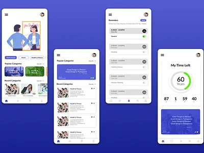 Application Design app design flat ui ux vector web