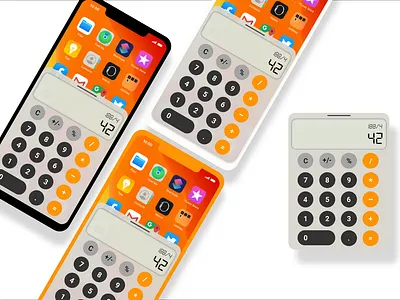 Simple Slide up iphone calculator app calculator dayliui 004 design iphone iphonex minimal ui ux