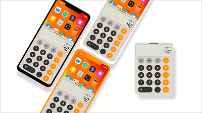 Simple Slide up iphone calculator app calculator dayliui 004 design iphone iphonex minimal ui ux