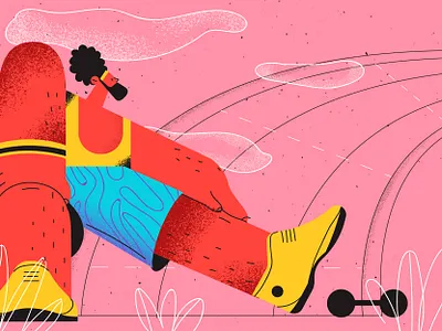 sportsman 2020 illustration lifestyle runner sketch sport sportsman streching