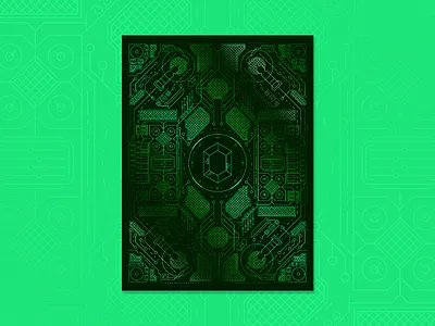 Emerald Dreams Lab Vibe Poster adobe adobe illustrator clean design emerald geometric glow gradient graphic kansascity kc music pattern poster precise production production design shiny symmetry vector