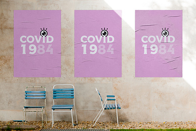 Covid 1984 branding coronavirus covid19 illustration logo orwell pandemic typography