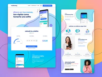 Multimoney Website brand design brand identity branding colorful identity design product design re branding tech ui ux web design website website design