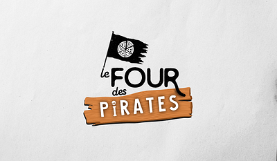 Le Four des pirates branding design icon illustration illustrator logo minimal pirate pizza pizza logo typography vector