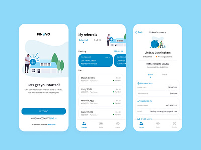 Mortgage referral mobile app design finance finance app fintech mobile app mobile ui mortgage mortgage app referral ui ux