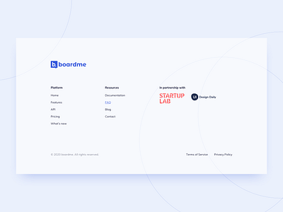 Footer UI Design boardme footer footer design footer ui footer ui design onboarding ui ui design uidesigndaily ux ux design web design web ui