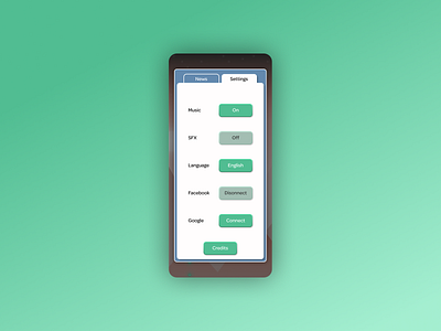 Settings Overlay dailyui dailyui007 designchallenge