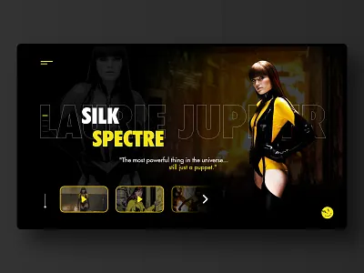 Watchmen - Laurie Juspeczyk UI concept character comicsbook dc hbo interactiondesign movieui ui concept uiux watchmen web webdesign