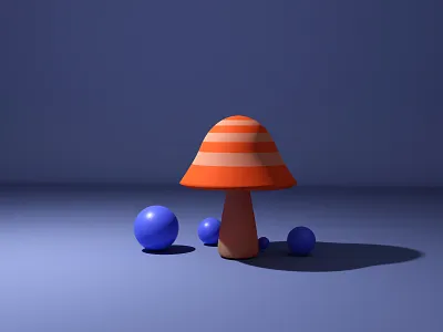 3D mushroom 3d blender blender3d