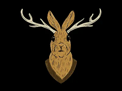 Jackelope design illustration jackelope texture
