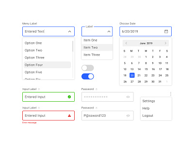 Dropdowns, Inputs, and Menus dropdown form input menu ui ux web design