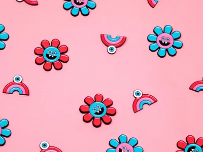Lindsey MadeThis Pins enamel enamelpin enamelpins flair flowers pins rainbows