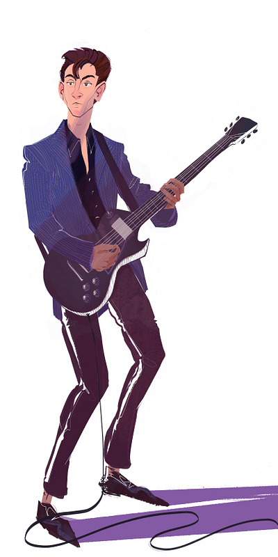 Alex Turner arctic monkeys characterdesign children book illustration fanart illustration procreate