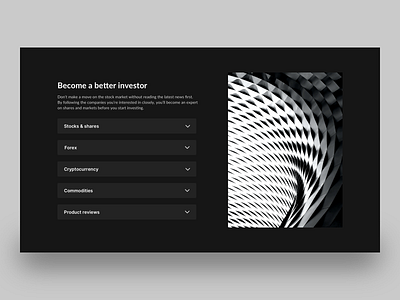 Online Investing Platform - Website app art crypto design designer likes login page minimal section trading typography ui ux web website