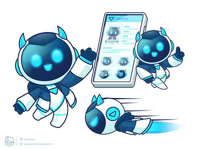 RoboMates - Robot Mascot app mascot cartoon character cute design graphic design illustration logo mascot mascot logo robot robot illustration robot mascot vector