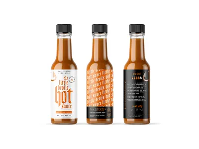 Little Devils Hot Sauce branding hot sauce minnesota packaging packaging design vector