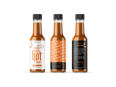 Little Devils Hot Sauce branding hot sauce minnesota packaging packaging design vector