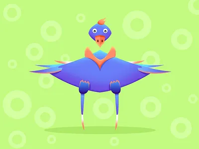 alien15 alien avatar bird colorful design draw game art illustration paint