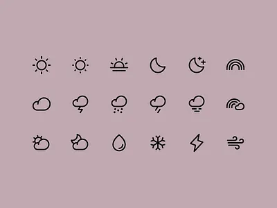 Weather Icons icon icon design icon family icon pack icon set iconography icons tools ui user interface