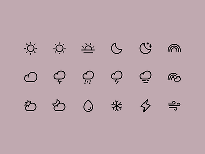 Weather Icons icon icon design icon family icon pack icon set iconography icons tools ui user interface