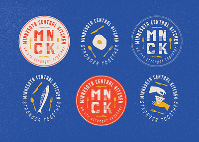 Badges for Minnesota Central Kitchen badges branding design illustration logo minneapolis minnesota typography