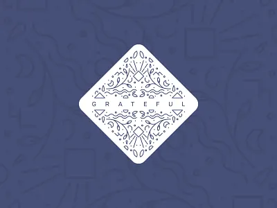 Grateful | Day 1 design challenge grateful holiday holly jolly holly jolly design challenge icon icon design icon pattern iconography illustration pattern mirror pattern mirroring monoline illustration monoline pattern pattern sticker thankful thanks thanksgiving thankyou