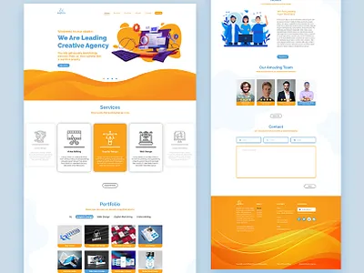 Agency Web Ui Design eye catching it company modern shahriar hossain saikat ui ux