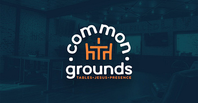 Common Grounds Logo branding church cross crtvmin logo phldesign table